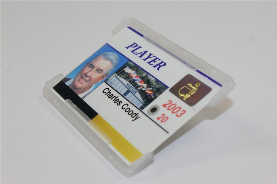 Charles Coody's 2003 Masters Tournament Player ID Badge