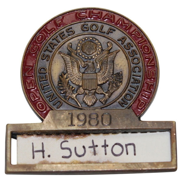Hal Sutton's 1980 US Open Championship at Baltusrol Contestant Badge