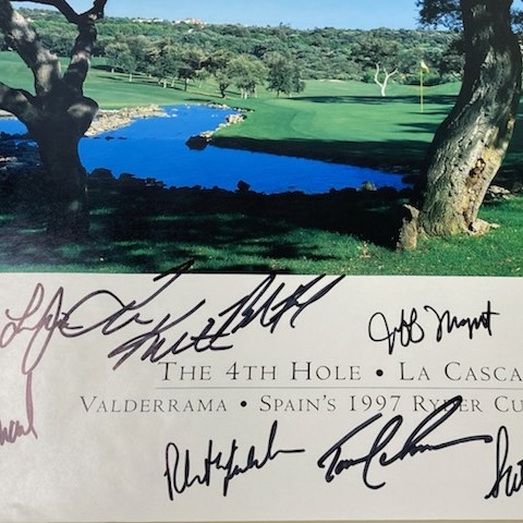 Tiger Woods, Mickelson & Rest of US Team Signed 1997 Ryder Cup LE 108/500 Poster JSA ALOA