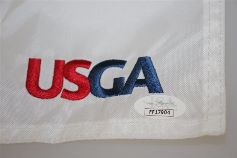 Brooks Koepka Signed 2019 US Open at Pebble Beach Embroidered Flag JSA #FF17904