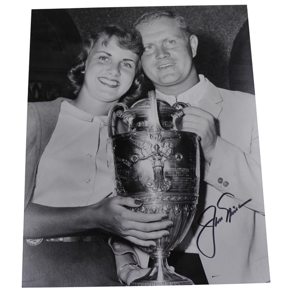 Jack Nicklaus Signed Western Amateur Win 1961 Photo with Barbara JSA ALOA
