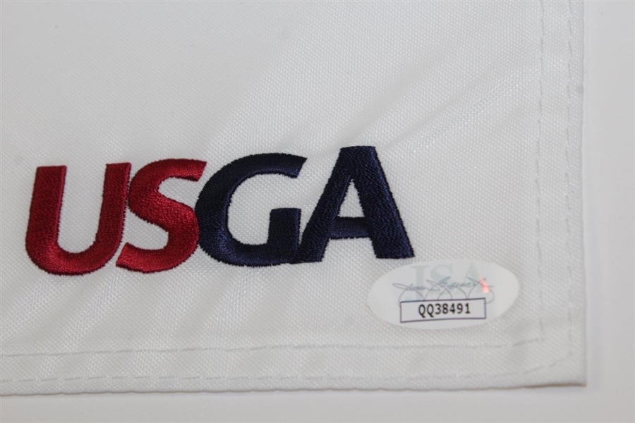 Bryson Dechambeau Signed 2020 US Open at Winged Foot Embroidered Flag JSA #QQ38491