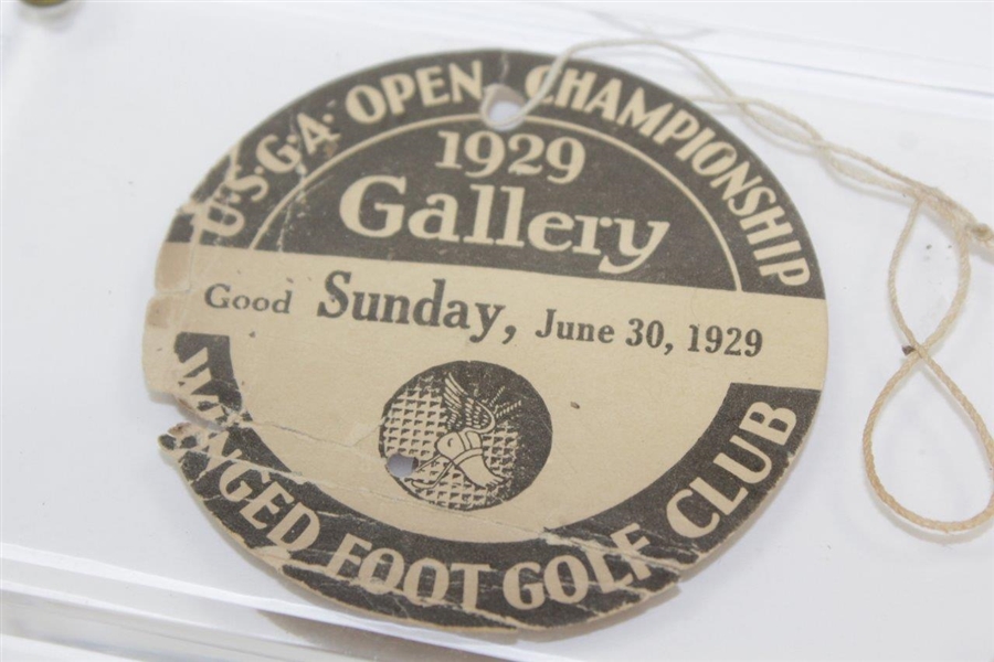 1929 US Open at Winged Foot Golf Club Sunday Gallery Ticket - Jones Playoff Win!