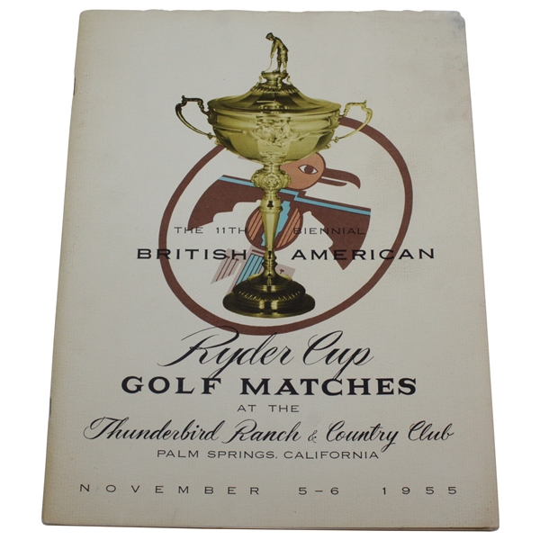 1955 Ryder Cup Matches at Thurnderbird CC Official Program