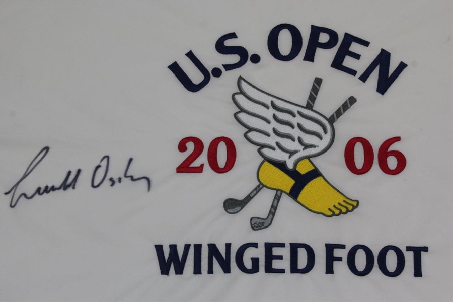 Geoff Ogilvy Signed 2006 US Open at Winged Foot Embroidered Flag JSA #MM99931