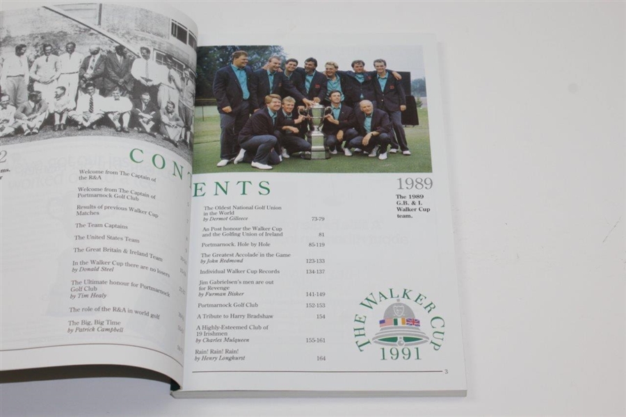 1991 The Walker Cup at Portmarnock Golf Club Official Program