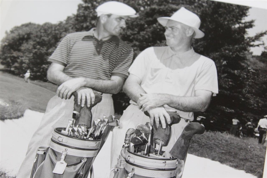 Denny Shute & Lloyd Mangrum 8x10 Photo with Wilson Golf Bags