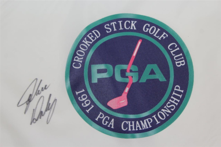 John Daly Signed 1991 PGA Championship at Crooked Stick GC White Flag JSA ALOA