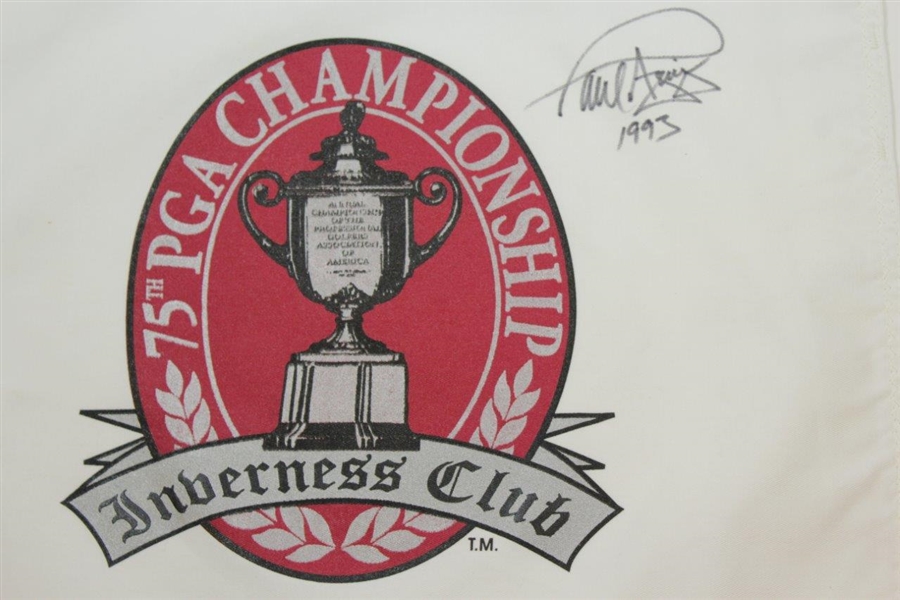 Paul Azinger Signed 1993 PGA Championship at Inverness Club White Flag JSA ALOA