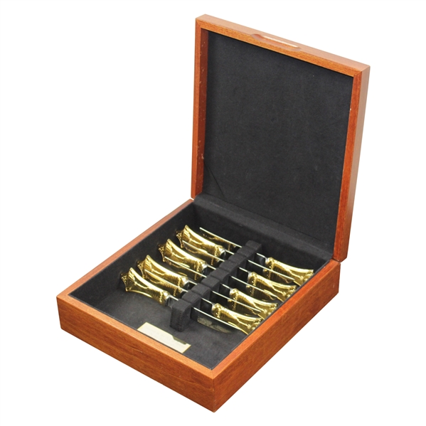 Hal Sutton's Personal 2004 Ryder Cup Gold Colrored Sheffield Knife Set in Orignal Box - Captain