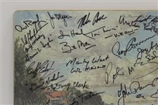 Hal Sutton's Personal Multi-Signed 1979 Walker Cup at Muirfield Multi-Signed Mat JSA ALOA