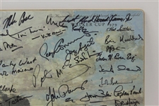 Hal Sutton's Personal Multi-Signed 1979 Walker Cup at Muirfield Multi-Signed Mat JSA ALOA