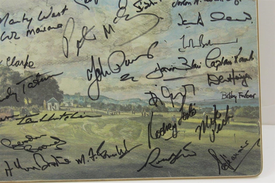 Hal Sutton's Personal Multi-Signed 1979 Walker Cup at Muirfield Multi-Signed Mat JSA ALOA