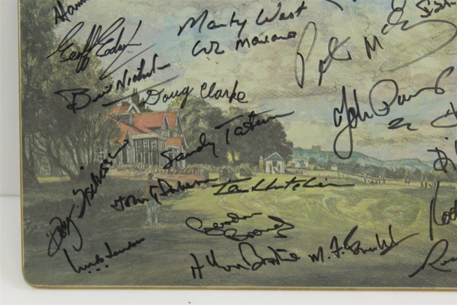 Hal Sutton's Personal Multi-Signed 1979 Walker Cup at Muirfield Multi-Signed Mat JSA ALOA