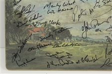 Hal Sutton's Personal Multi-Signed 1979 Walker Cup at Muirfield Multi-Signed Mat JSA ALOA