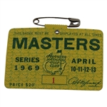 1969 Masters Tournament Series Badge #1 - Rare Number One Badge!