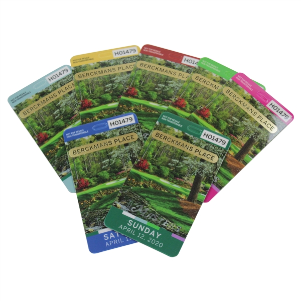 Full Set of 2020 Masters Tournament Berckmans Place Tickets - Monday-Sunday 