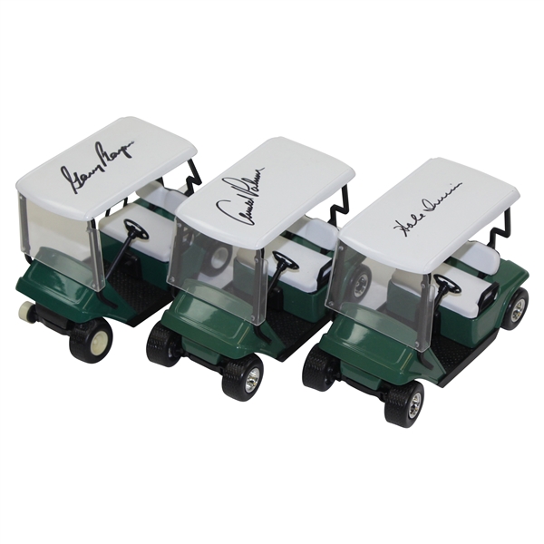 Arnold Palmer, Gary Player, & Hale Irwin Signed Miniature Golf Carts JSA ALOA