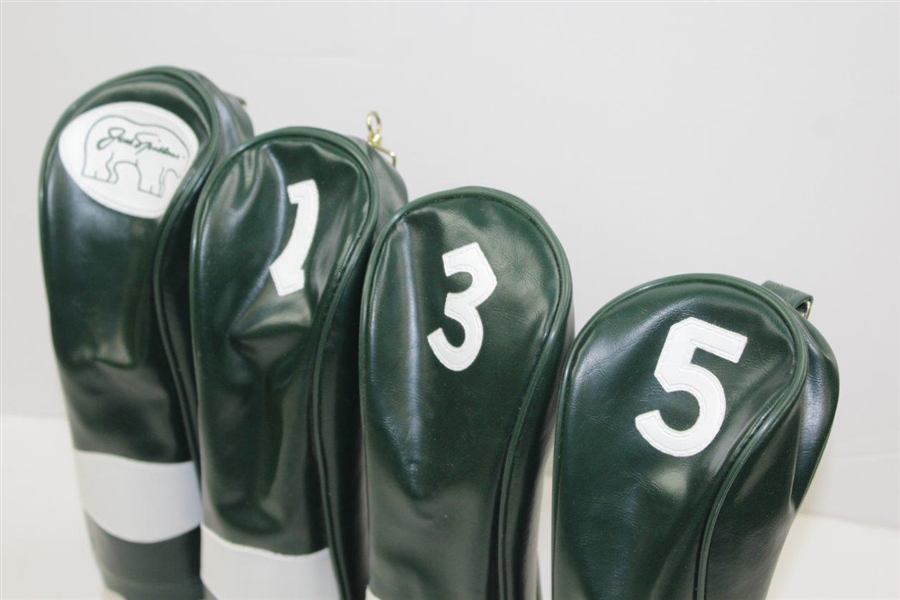 Set of Four(4) Classic Jack Nicklaus Green Vinyl Head Covers