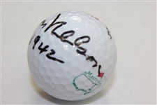 Byron Nelson Signed Titleist Masters Golf Ball with '1942' Inscription JSA ALOA