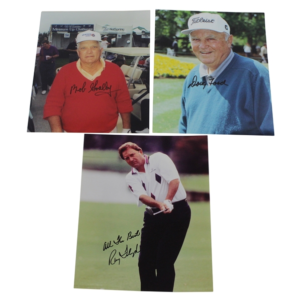 Ray Floyd, Bob Goalby, & Doug Ford Signed Golf Photos JSA ALOA