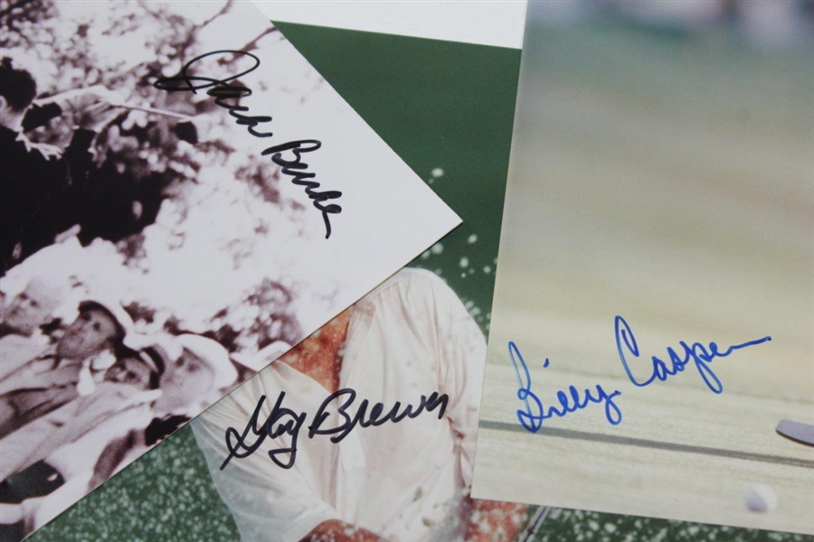 Jack Burke, Billy Casper, & Gay Brewer Signed Golf Photos JSA ALOA