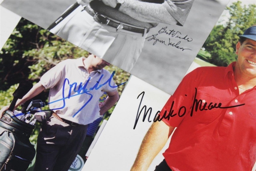 Mark O'Meara, Byron Nelson, & Jose Maria Olazabal Signed Golf Photos JSA ALOA