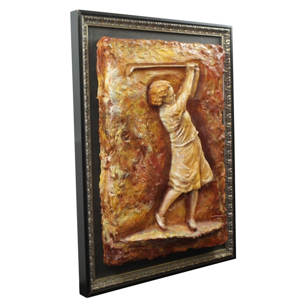 Unique Undated Patty Berg Deep Relief Art Pos-Swing Image by Paul Kamish - Framed