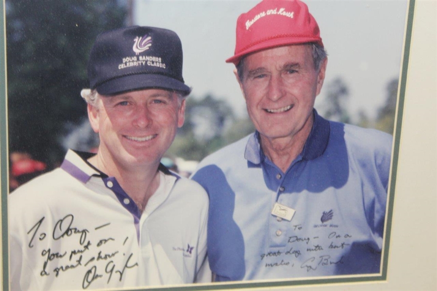 George H.W. Bush & Vice President Dan Quayle Signed & Inscribed Photo to Doug Sanders - Framed JSA ALOA