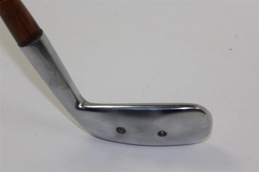 Unmarked Driving Iron With Gutty Face Insert - Chrome Head