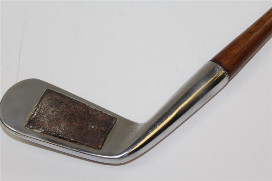 Unmarked Driving Iron With Gutty Face Insert - Chrome Head