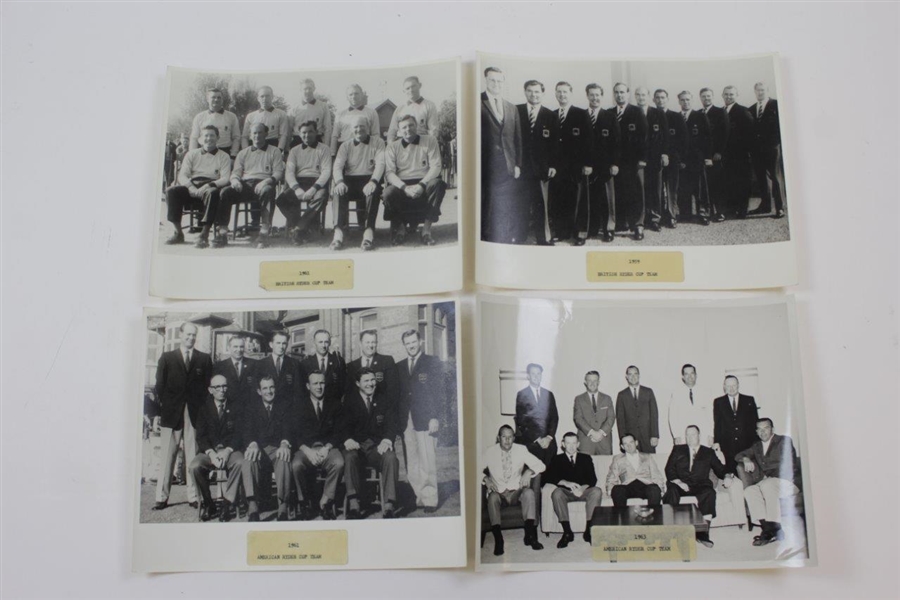 1927-1963 American & British Ryder Cup Team Photos - Lot Of 8