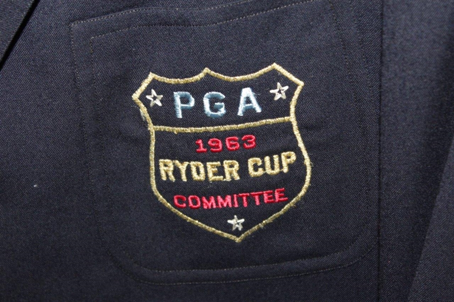 1963 Ryder Cup Committee Button Down Long Sleeve Navy Jacket