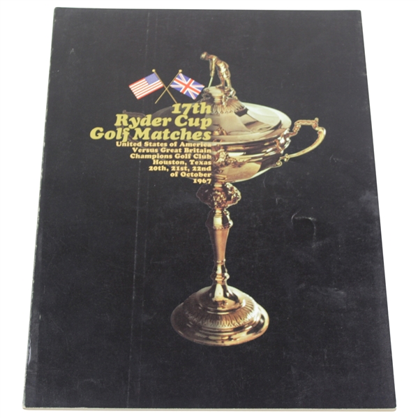 1967 Ryder Cup Official at Champions Golf Club Program