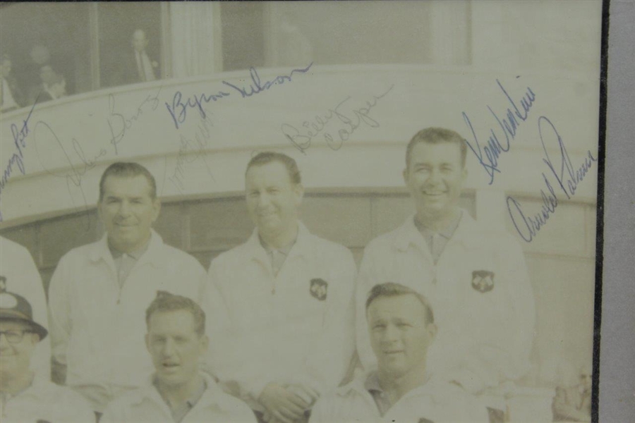 1965 Ryder Cup US Team Signed Photo - Palmer, Nelson, Lema & others - Framed JSA ALOA