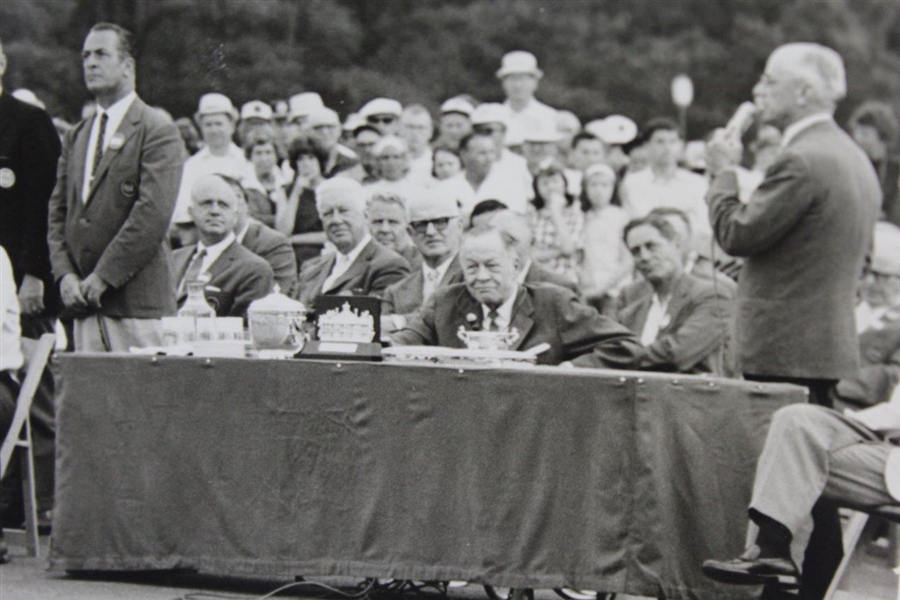 Bobby Jones with Palmer, Nicklaus, Player 'Big 3' & Clifford Roberts Masters Ceremony Bill Mark Photo
