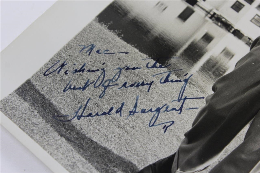 Harold Sargent Signed Lane Brothers Photo with Inscription JSA ALOA