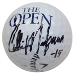 Collin Morikawa Signed The OPEN Championship Logo Ball with -15 Inscription JSA #WIT719837
