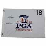 Collin Morikawa Signed 2020 PGA at Harding Park Flag with 2020 PGA Champion JSA #WIT719879
