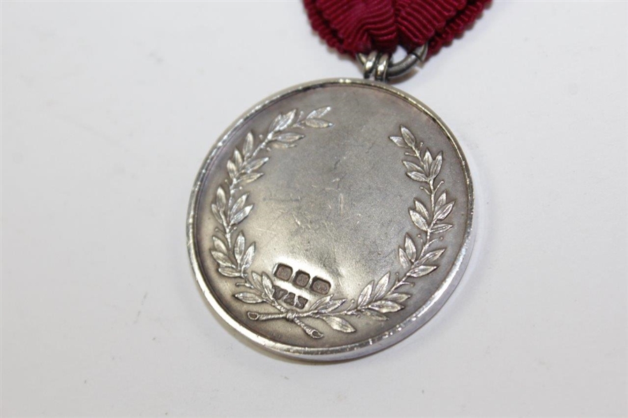 1897 Norfolk Amateur Golf Championship Sterling Silver Medal in Original Marked Box
