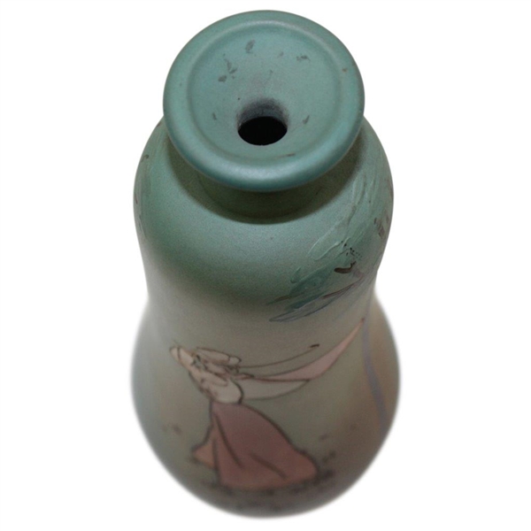 Early 1900's Weller Dickensware Vase with Female Golfer