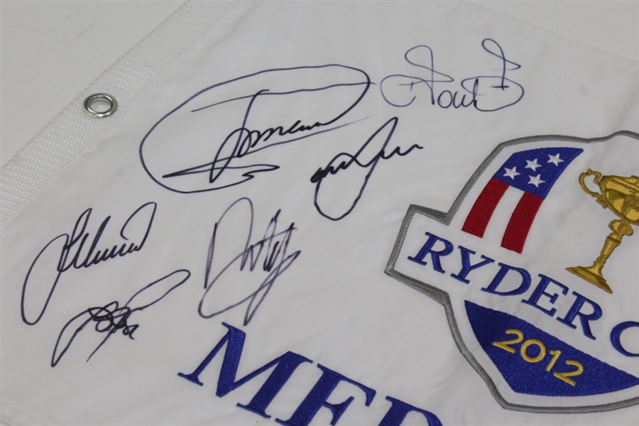 2012 Ryder Cup Flag Signed By 9 Victorious European Team Members JSA ALOA