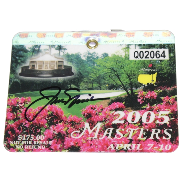 Jack Nicklaus Signed 2005 Masters SERIES Badge #Q02064 JSA ALOA