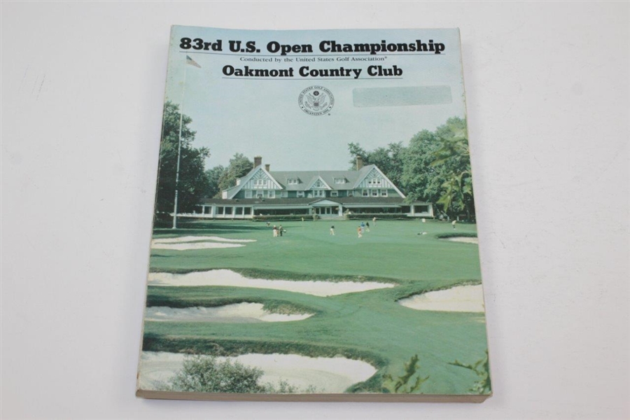 1981, 1982 & 1983 Official US Open Programs - Merion, Pebble Beach & Oakmont CC