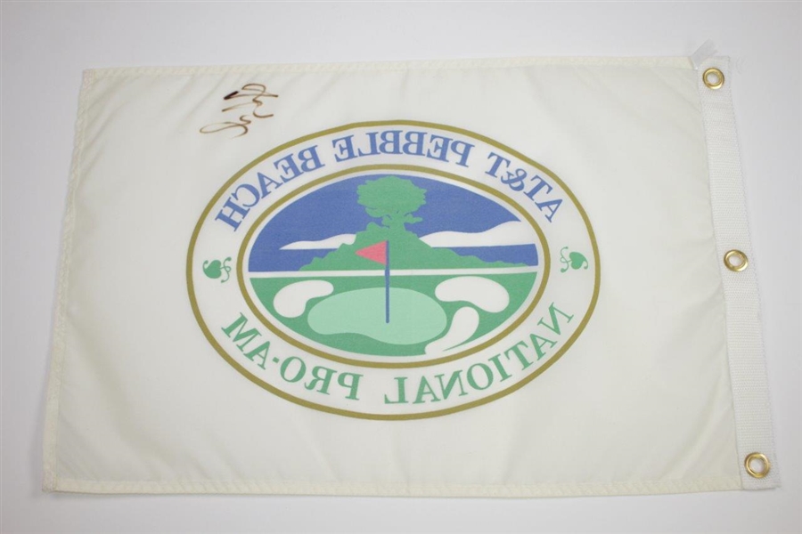 Fred Couples Signed Undated AT&T Pebble Beach National Pro-Am Screen Flag JSA ALOA