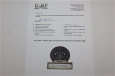Hal Sutton's 1985 US Open Championship at Oakland Hills Contestant Badge