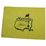 Jack Nicklaus Signed Undated Masters Embroidered Flag with Years Won JSA ALOA