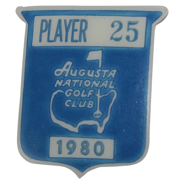 Hal Suttons 1980 Masters Tournament Contestant Badge #25