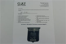 Hal Sutton's 1980 Masters Tournament Contestant Badge #25