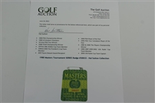 1980 Masters Tournament SERIES Badge #30033 - Hal Sutton Collection